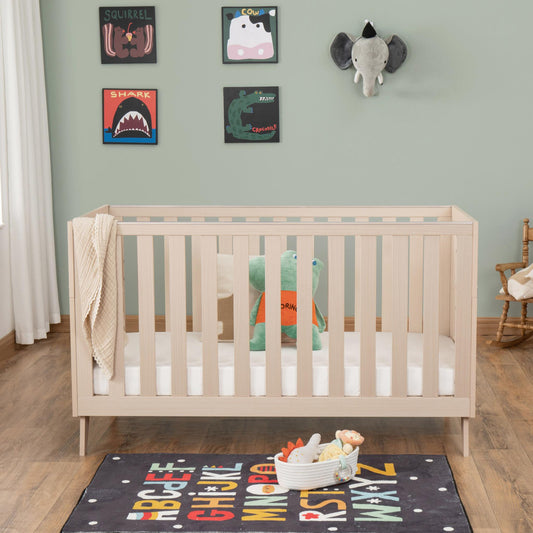 Babymore Dante Cot Bed – Natural-Dreamy Nursery