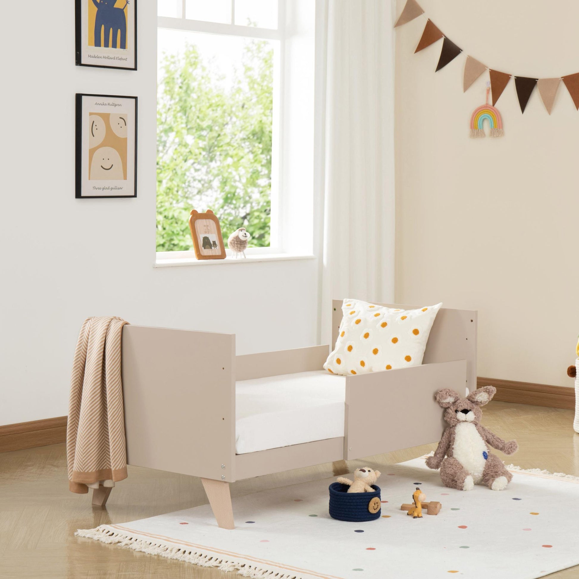 Babymore Dante Mini Cot Bed - Cashmere-Dreamy Nursery