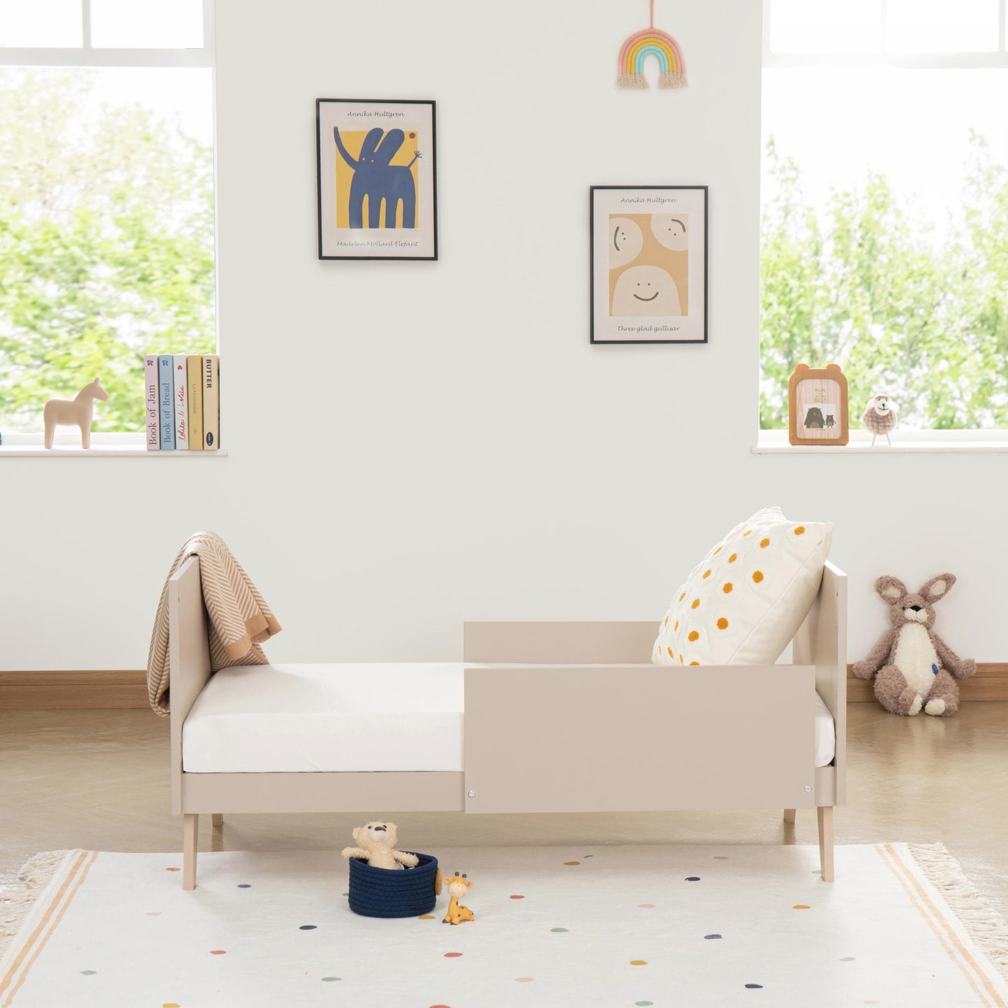 Babymore Dante Mini Cot Bed - Cashmere-Dreamy Nursery