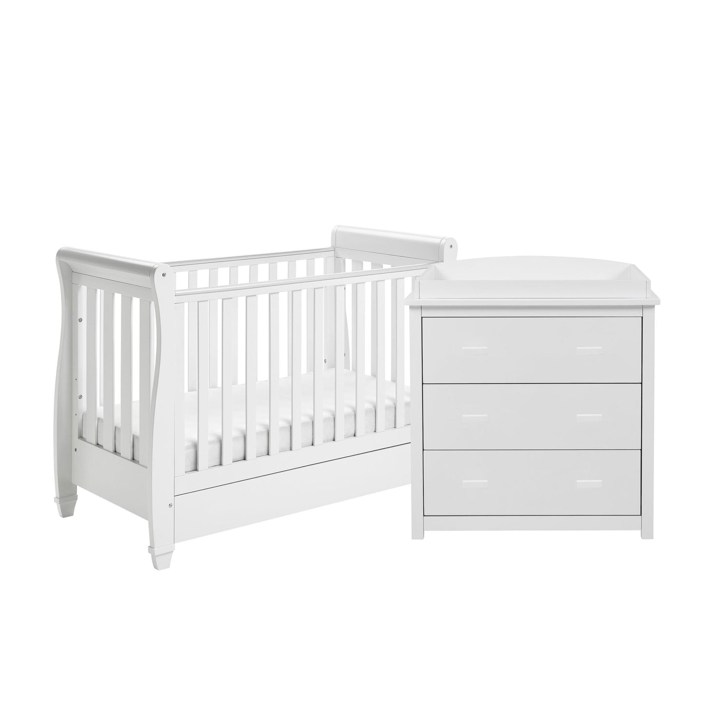 Babymore Eva Mini 2 Piece Nursery Room Set - White-Dreamy Nursery