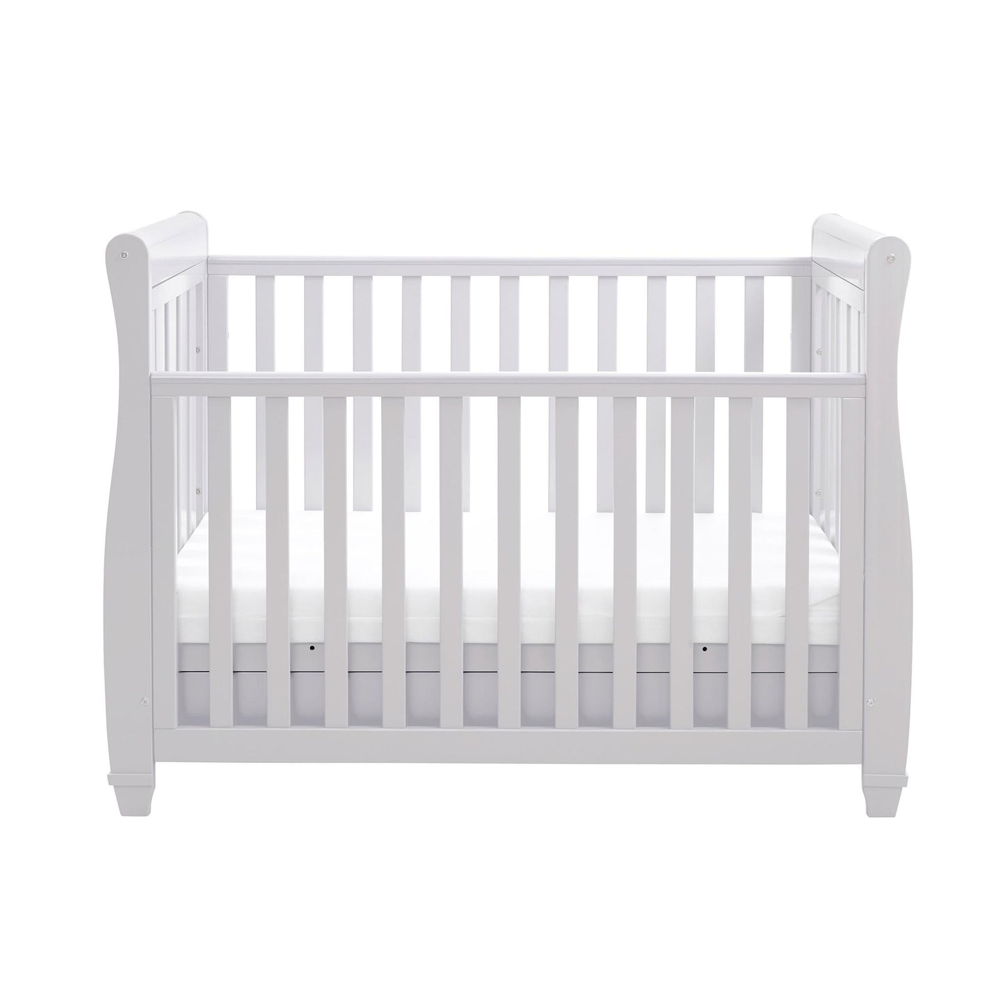 Babymore Eva Sleigh Cot Bed Drop Side (with under-cot storage) - Grey-Dreamy Nursery