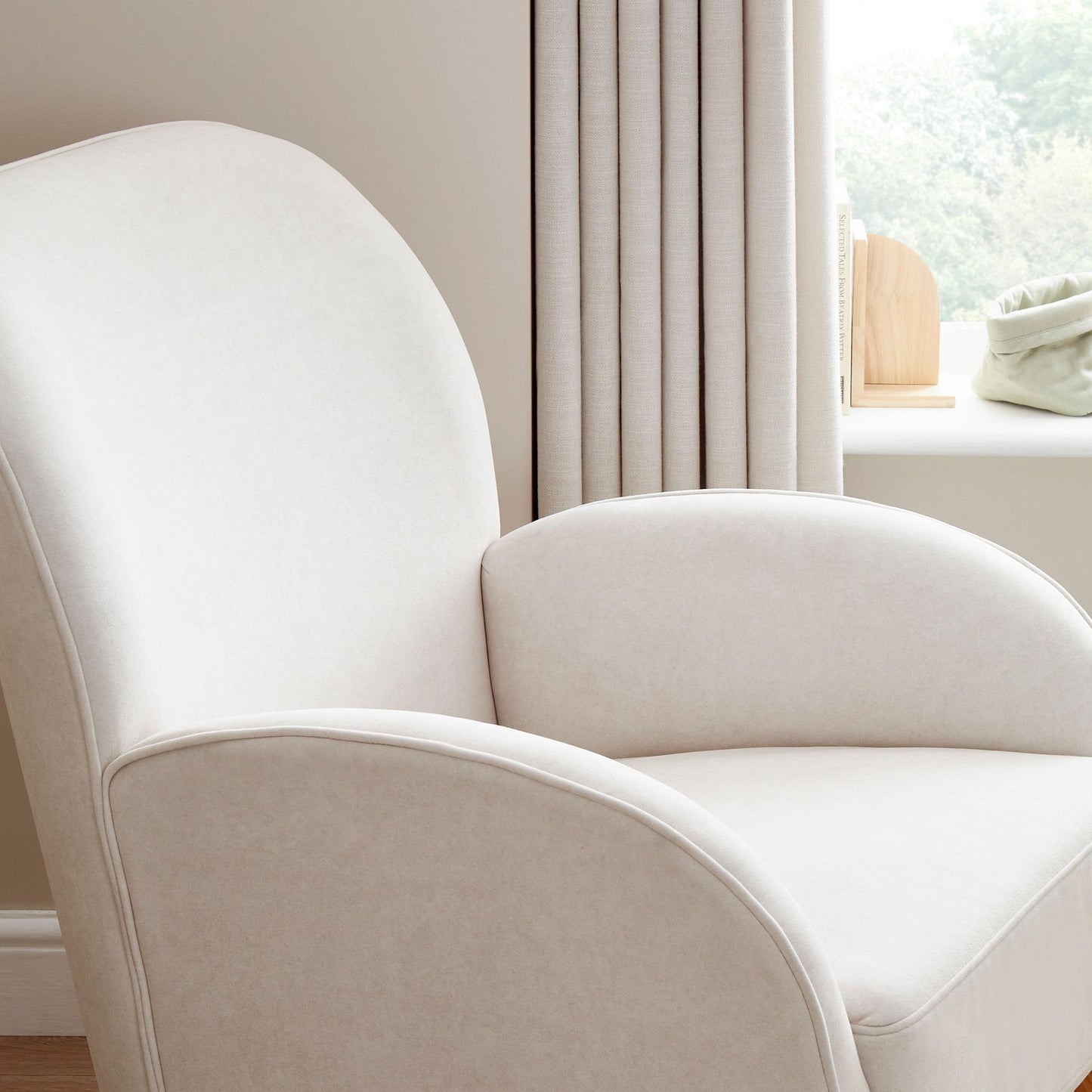 Babymore Freya Nursing Chair with Footstool – Cream-Dreamy Nursery