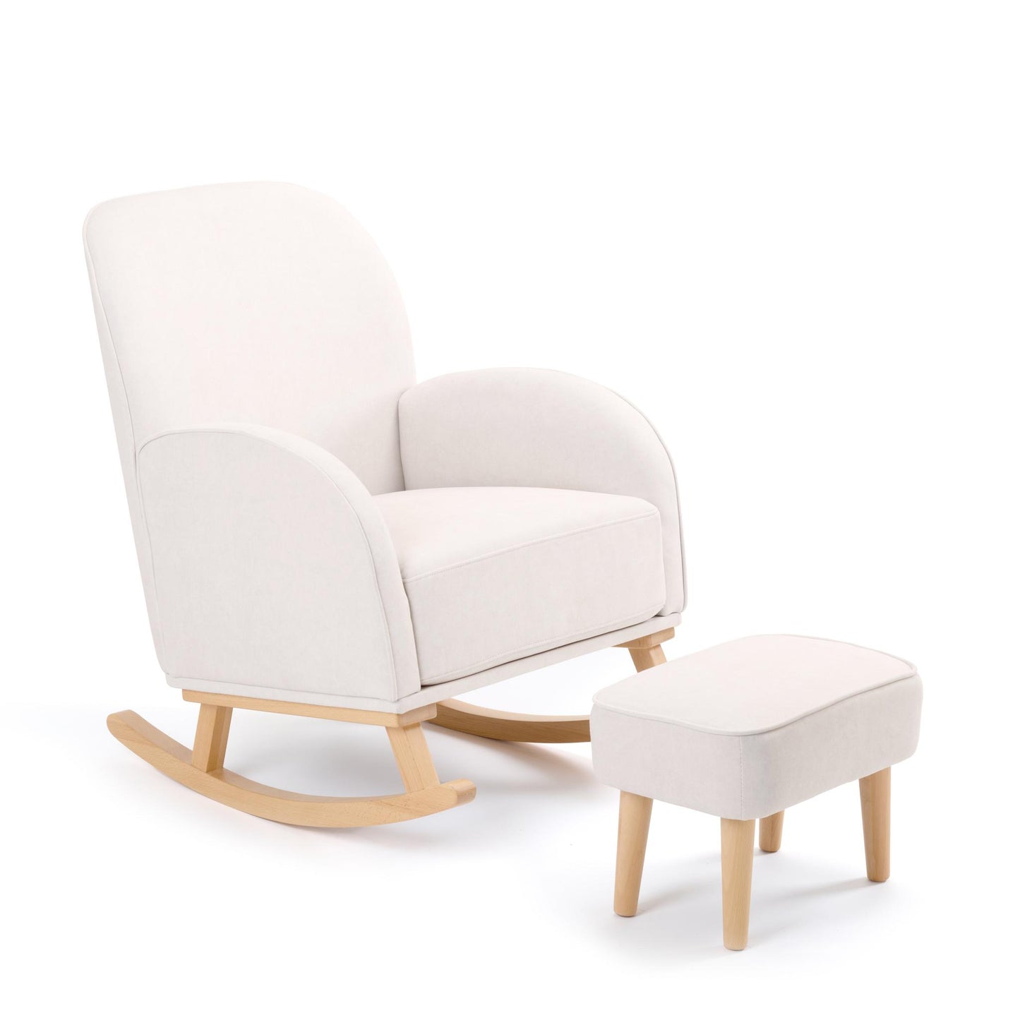 Babymore Freya Nursing Chair with Footstool – Cream-Dreamy Nursery