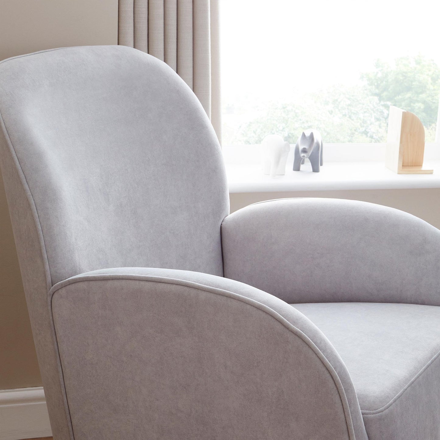 Babymore Freya Nursing Chair with Footstool – Grey-Dreamy Nursery
