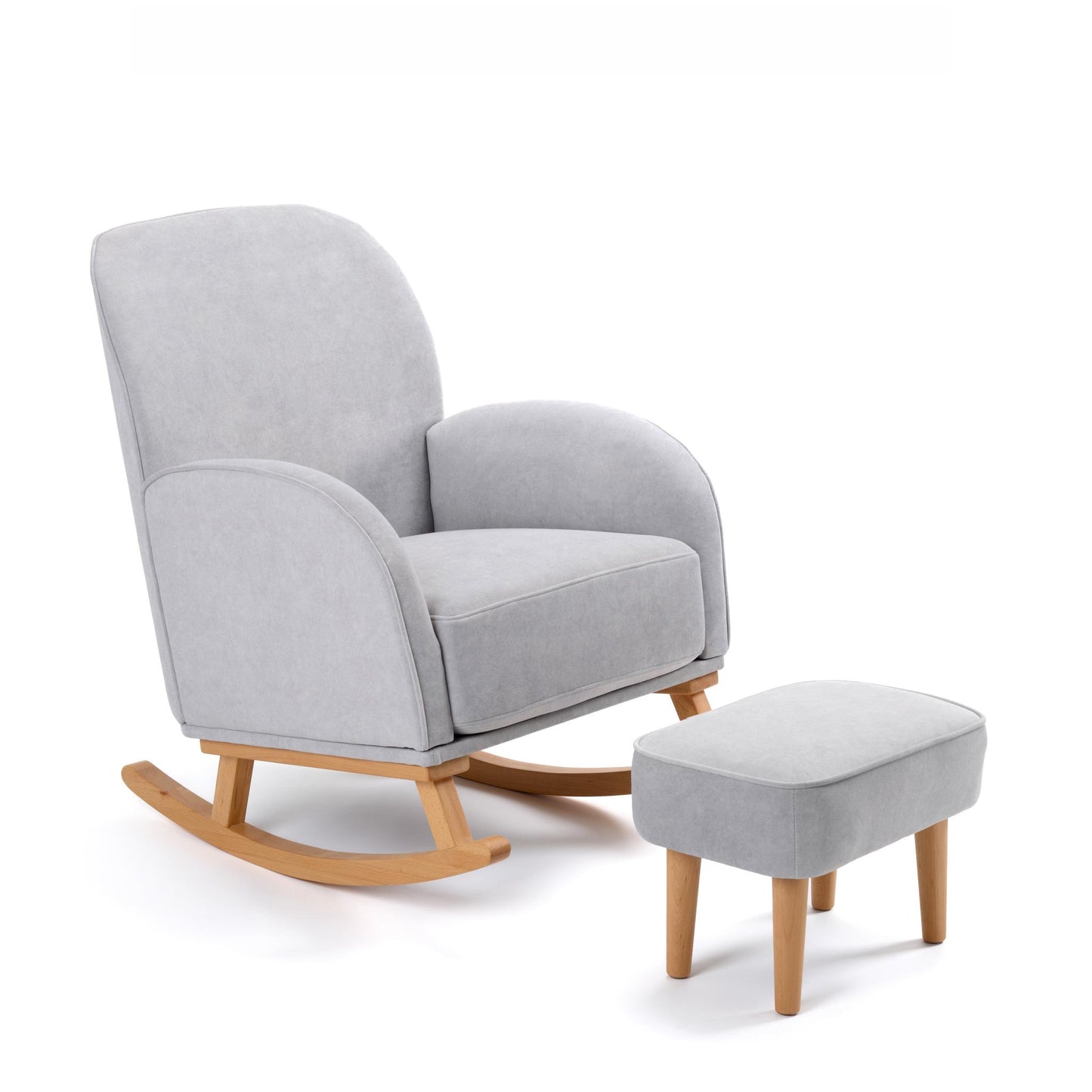 Babymore Freya Nursing Chair with Footstool – Grey-Dreamy Nursery
