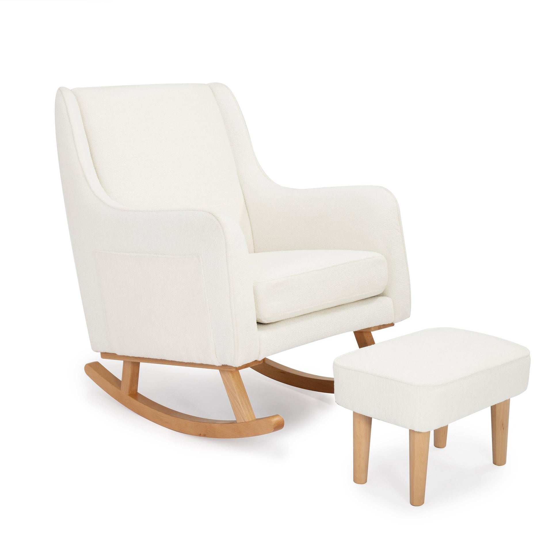 Babymore Ida Nursing Chair with Footstool – Bouclé-Dreamy Nursery