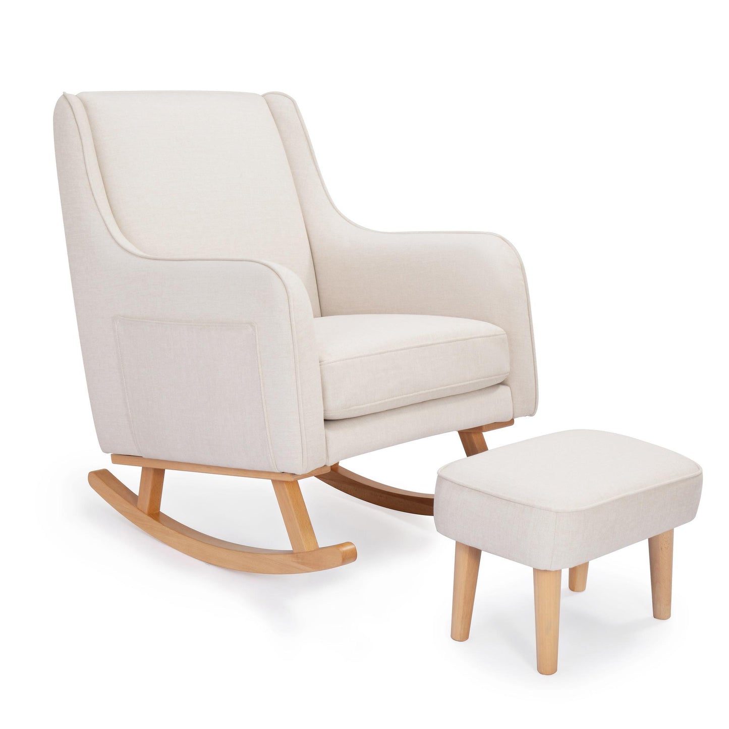 Babymore Ida Nursing Chair with Footstool – Ivory-Dreamy Nursery