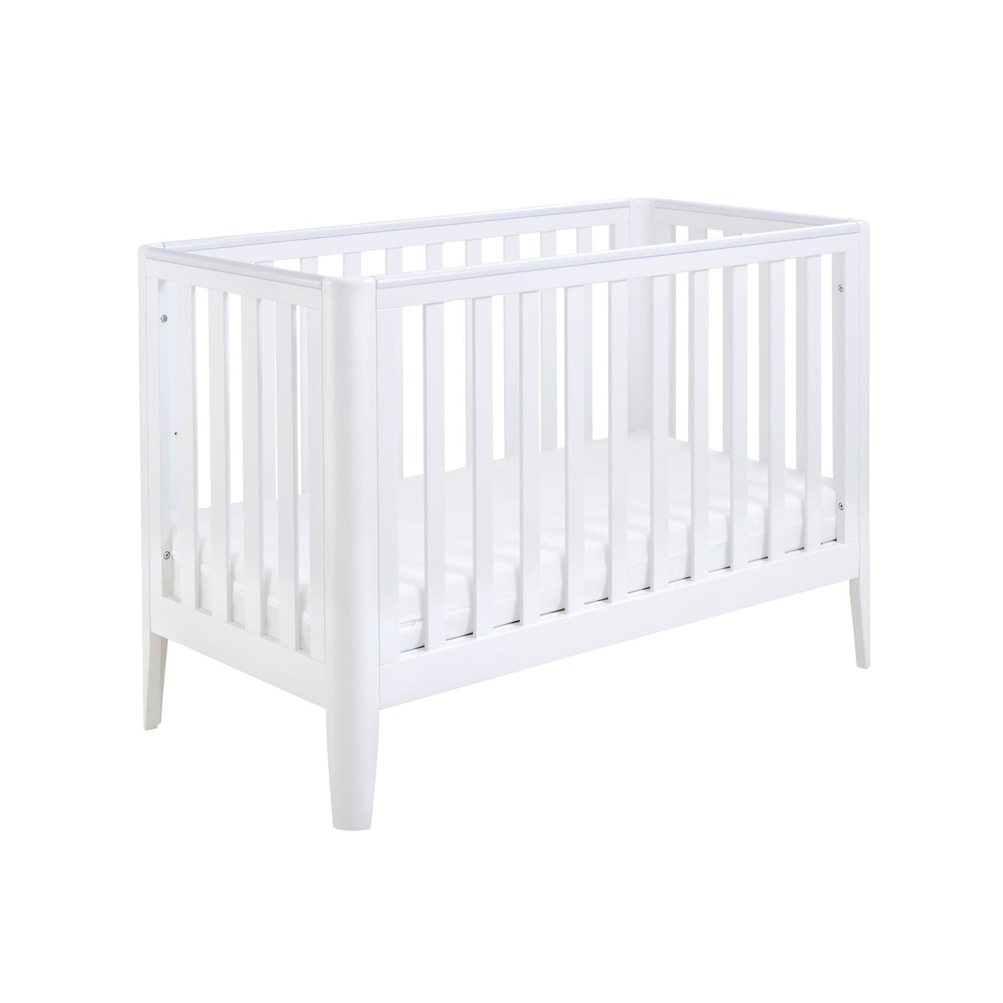 Babymore Iris Cot Bed – White-Dreamy Nursery