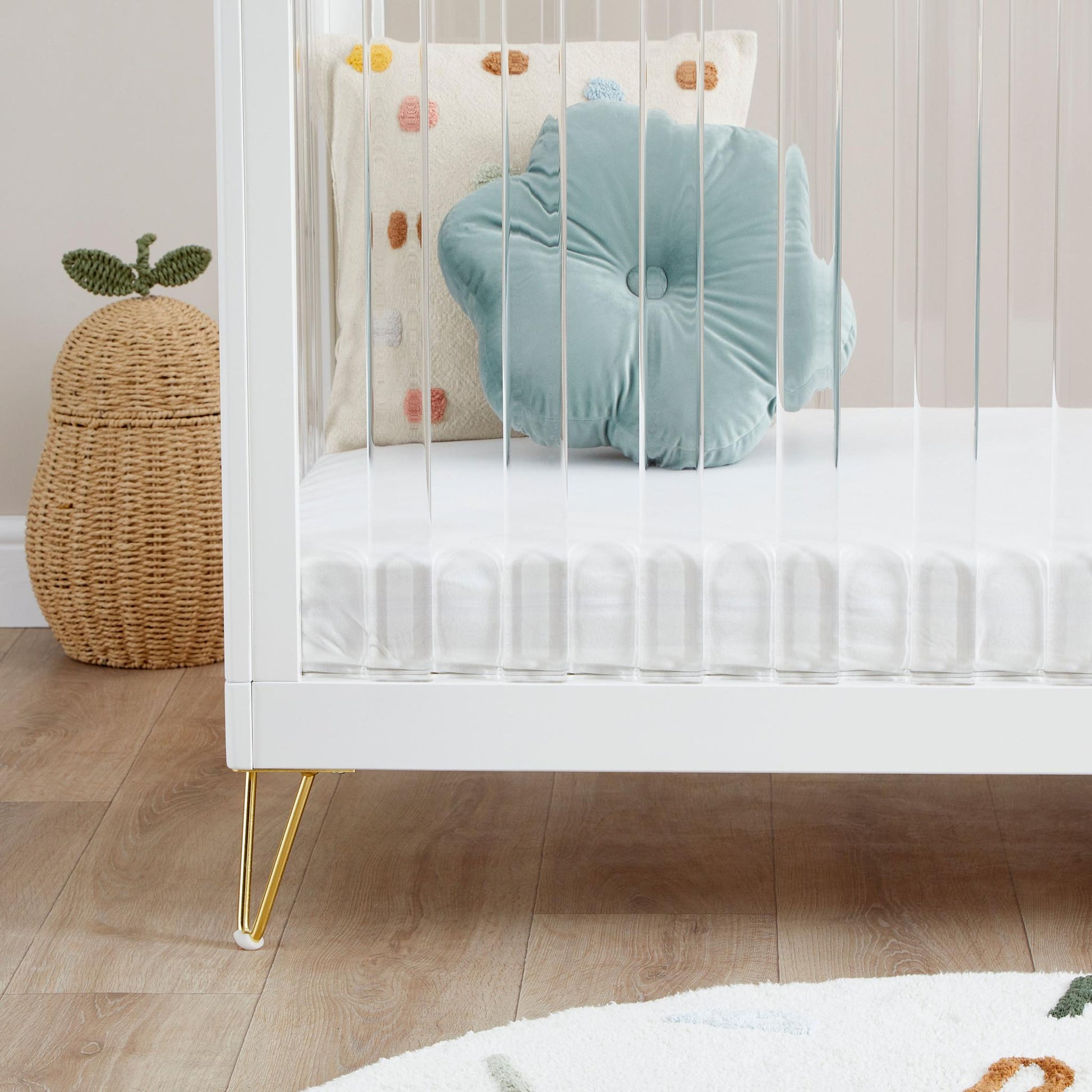 Babymore Kimi Acrylic Cot Bed-Dreamy Nursery