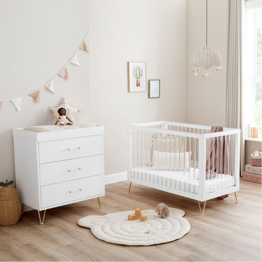 Babymore Kimi Mini Acrylic 2 Piece Nursery Room Set-Dreamy Nursery