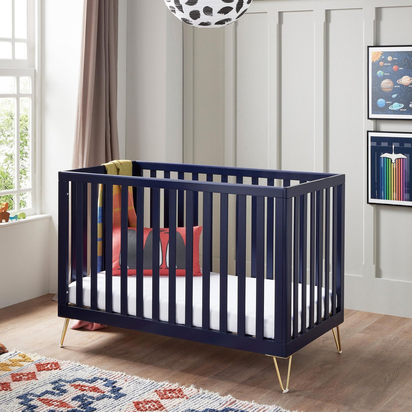 Babymore Kimi Mini Cot Bed - Midnight-Dreamy Nursery