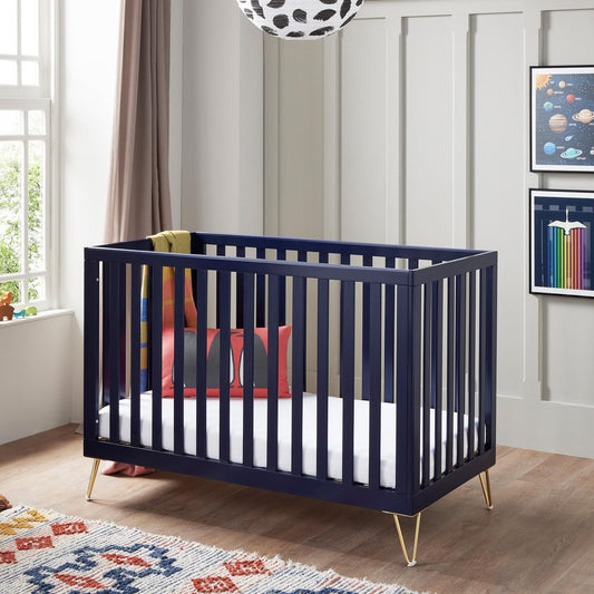 Babymore Kimi Mini Cot Bed - Midnight-Dreamy Nursery