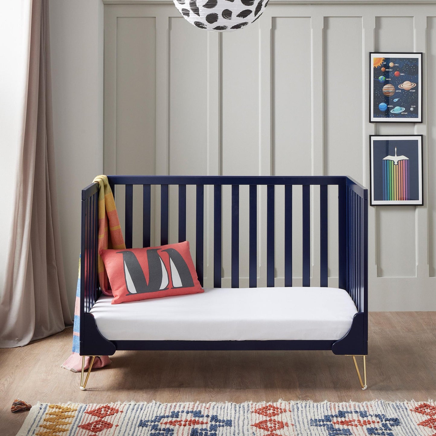 Babymore Kimi Mini Cot Bed - Midnight-Dreamy Nursery