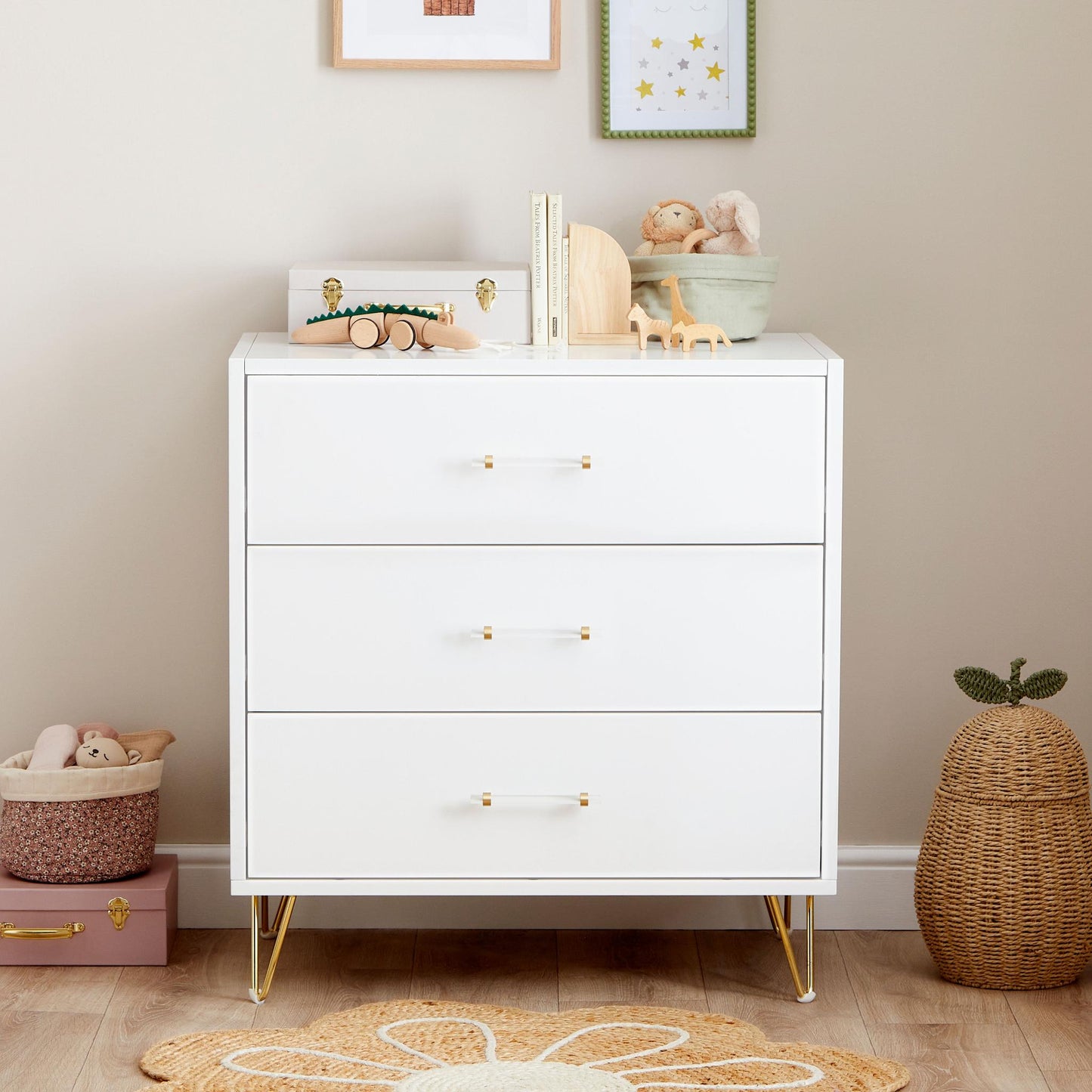 Babymore Kimi Nursery Chest Changer - Acrylic-Dreamy Nursery