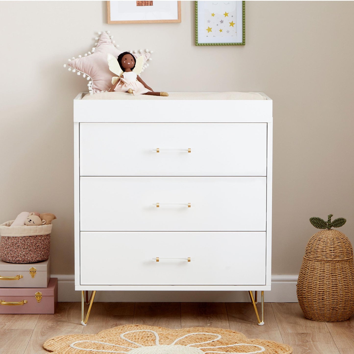 Babymore Kimi Nursery Chest Changer - Acrylic-Dreamy Nursery