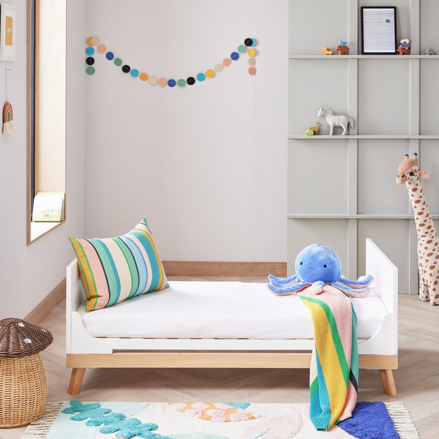 Babymore Mona Cot Bed – White-Dreamy Nursery