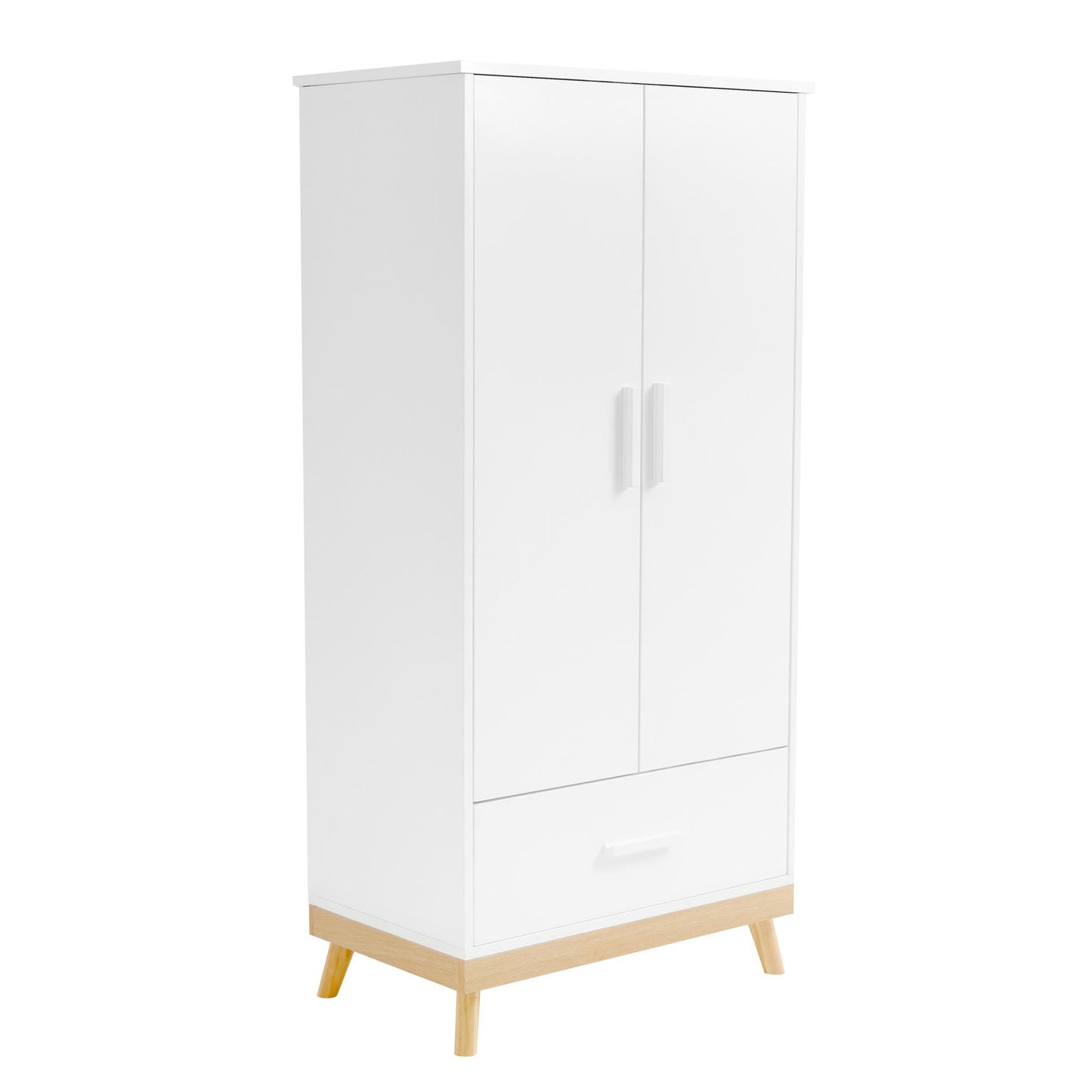 Babymore Mona Nursery Wardrobe - White-Dreamy Nursery