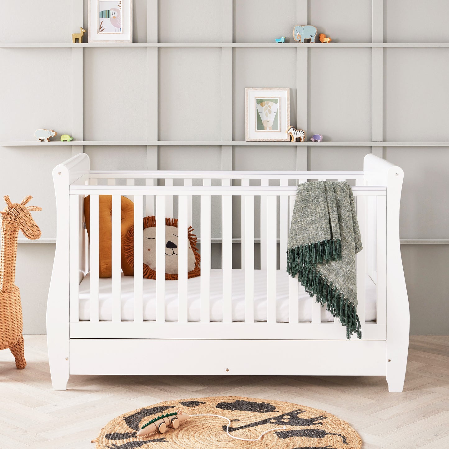 Babymore Stella 2 Piece Nursery Room Set - White-Dreamy Nursery