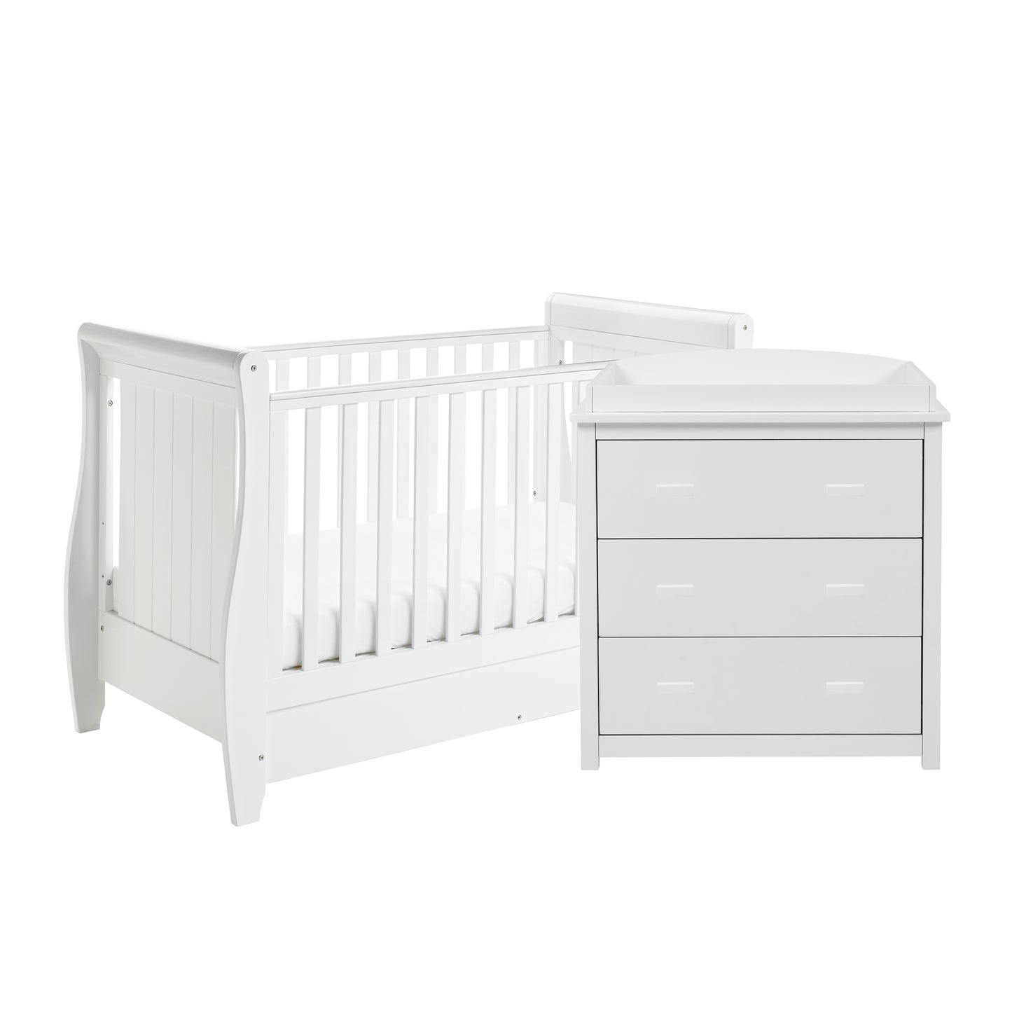 Babymore Stella 2 Piece Nursery Room Set - White-Dreamy Nursery