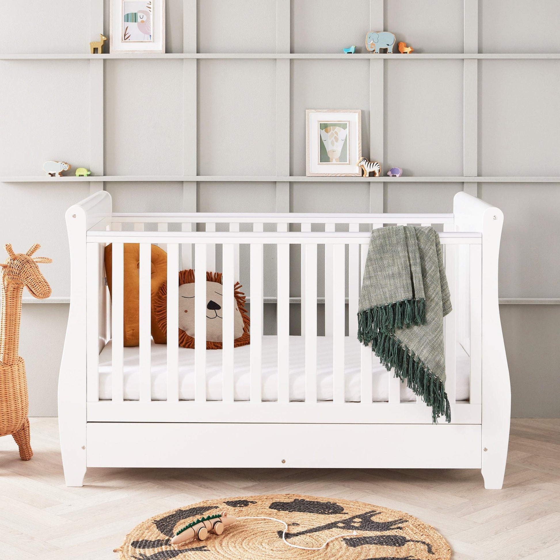 Babymore Stella 3 Piece Nursery Room Set - White-Dreamy Nursery