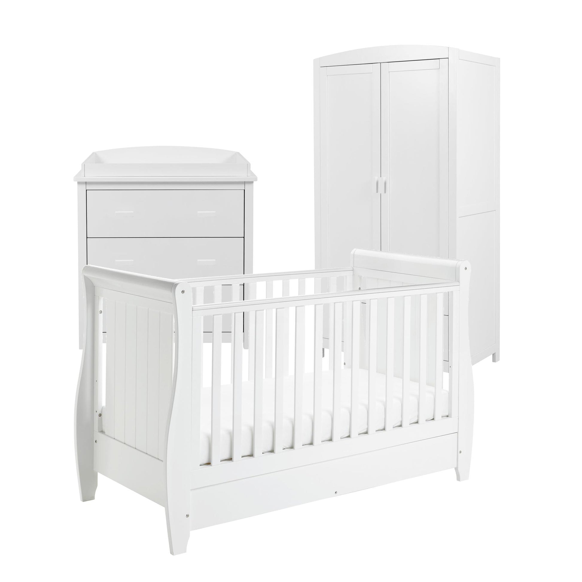 Babymore Stella 3 Piece Nursery Room Set - White-Dreamy Nursery