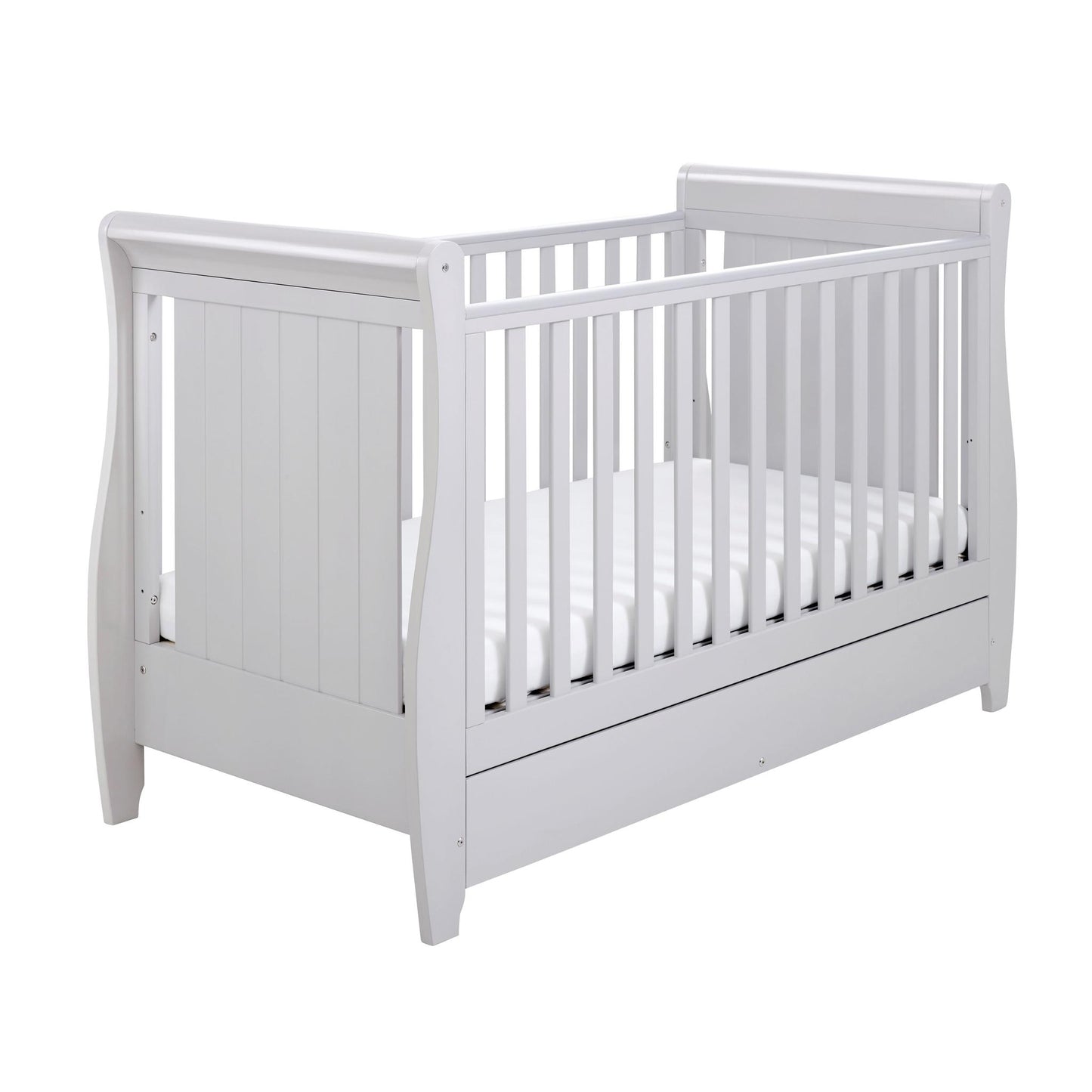 Babymore Stella Sleigh Cot Bed - Grey-Dreamy Nursery