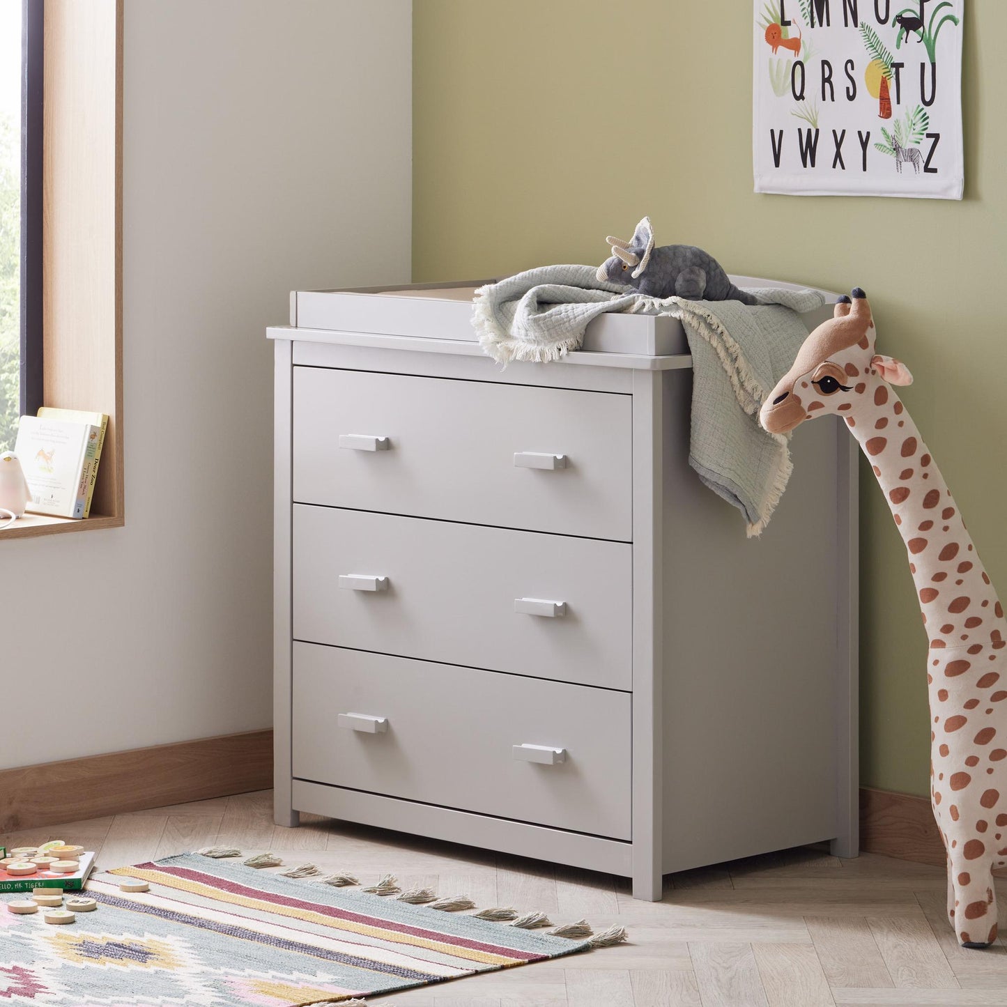 Babymore Universal Nursery Chest Changer - Grey-Dreamy Nursery