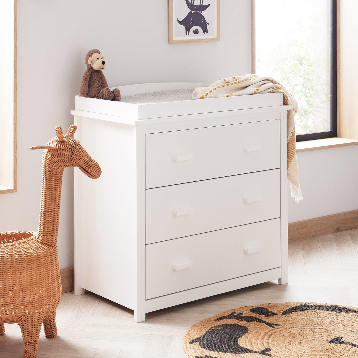 Babymore Universal Nursery Chest Changer - White-Dreamy Nursery