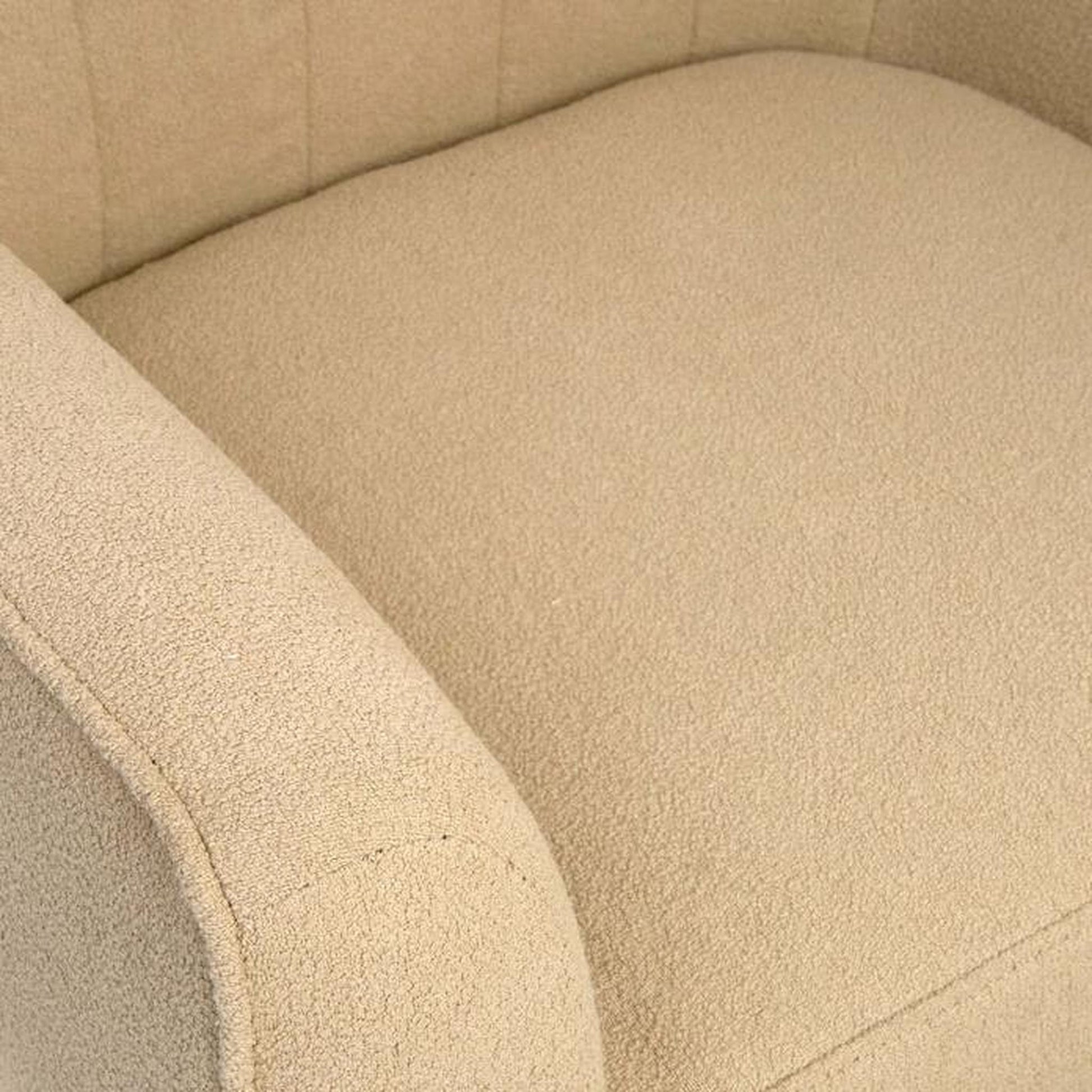 Clair De Lune Bouclé Rocking Chair and Footstool - Natural-Dreamy Nursery