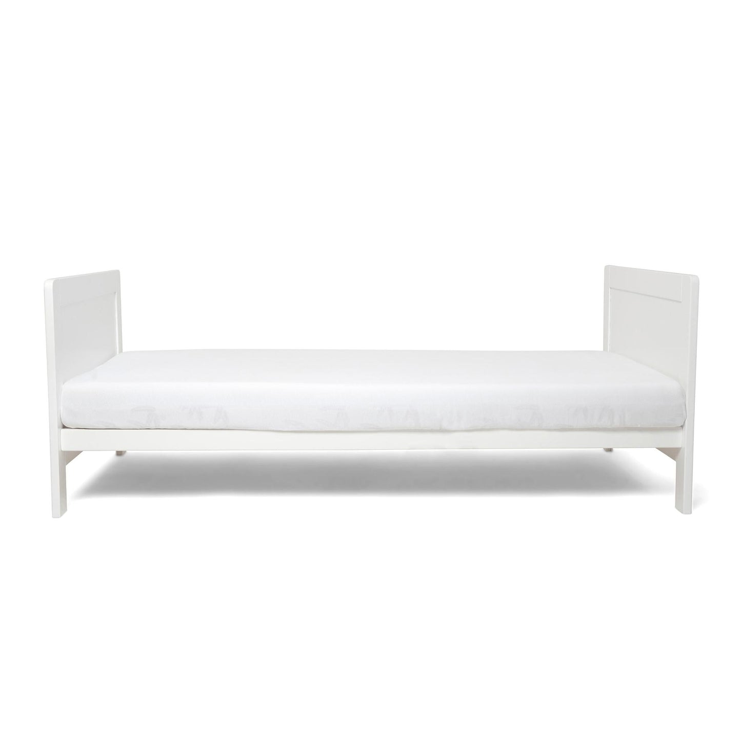 Clair De Lune Essentials Cot Bed - White & Natural-Dreamy Nursery