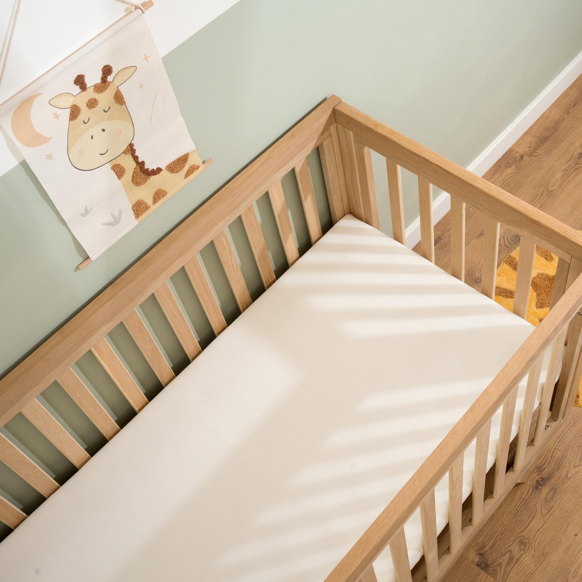 Clair De Lune Oak Cot Bed - Natural Oak-Dreamy Nursery