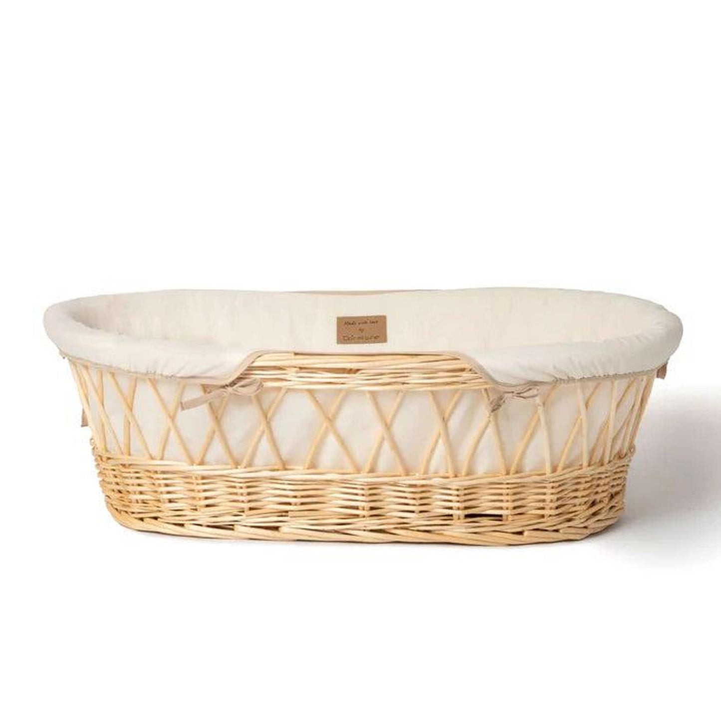 Clair De Lune Organic Natural Wicker Moses Basket (with Rocking Stand) - Cream-Dreamy Nursery