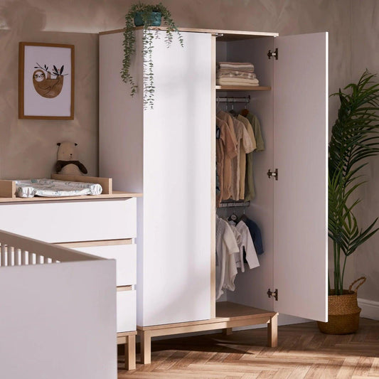 Obaby Astrid Double Wardrobe - White-Dreamy Nursery