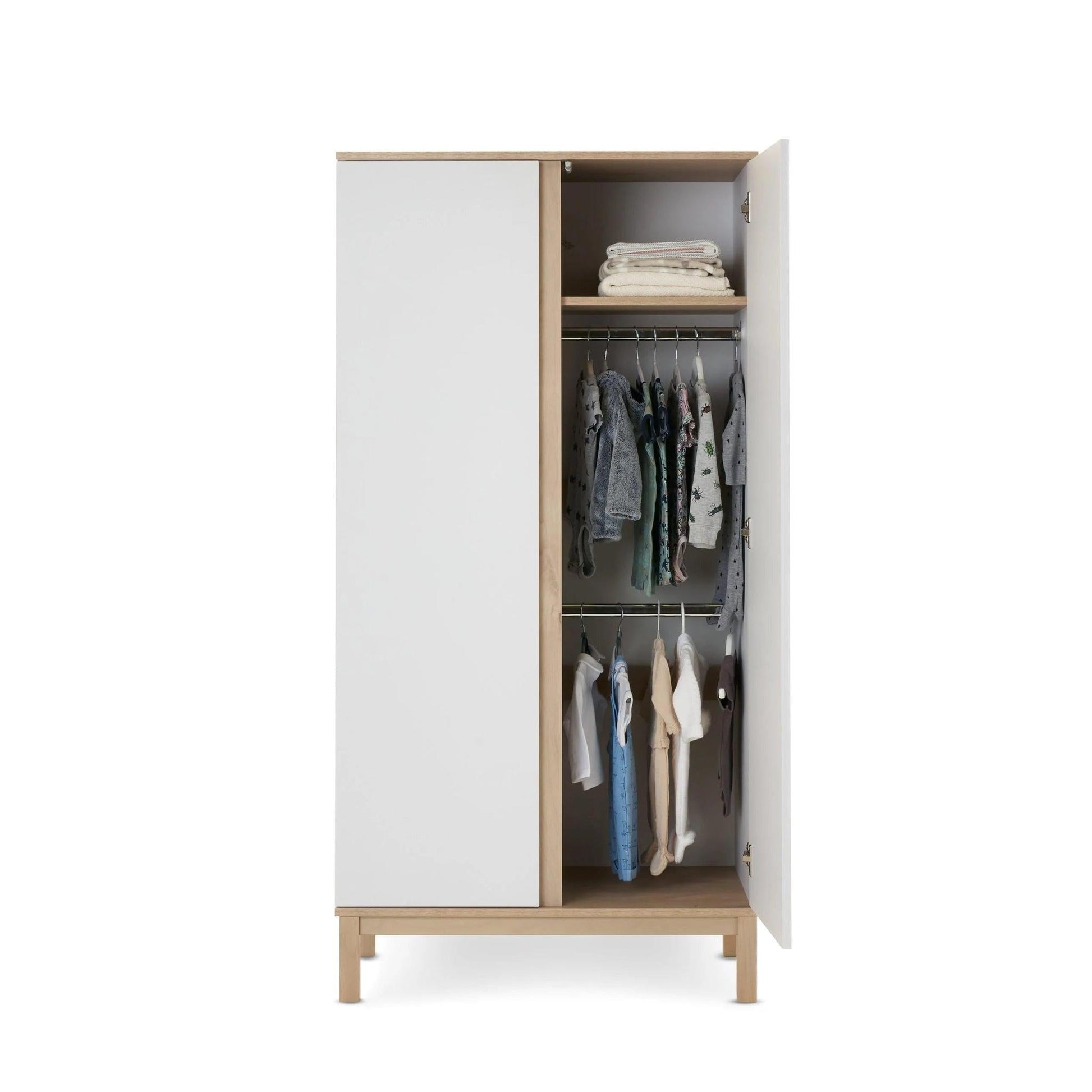 Obaby Astrid Double Wardrobe - White-Dreamy Nursery