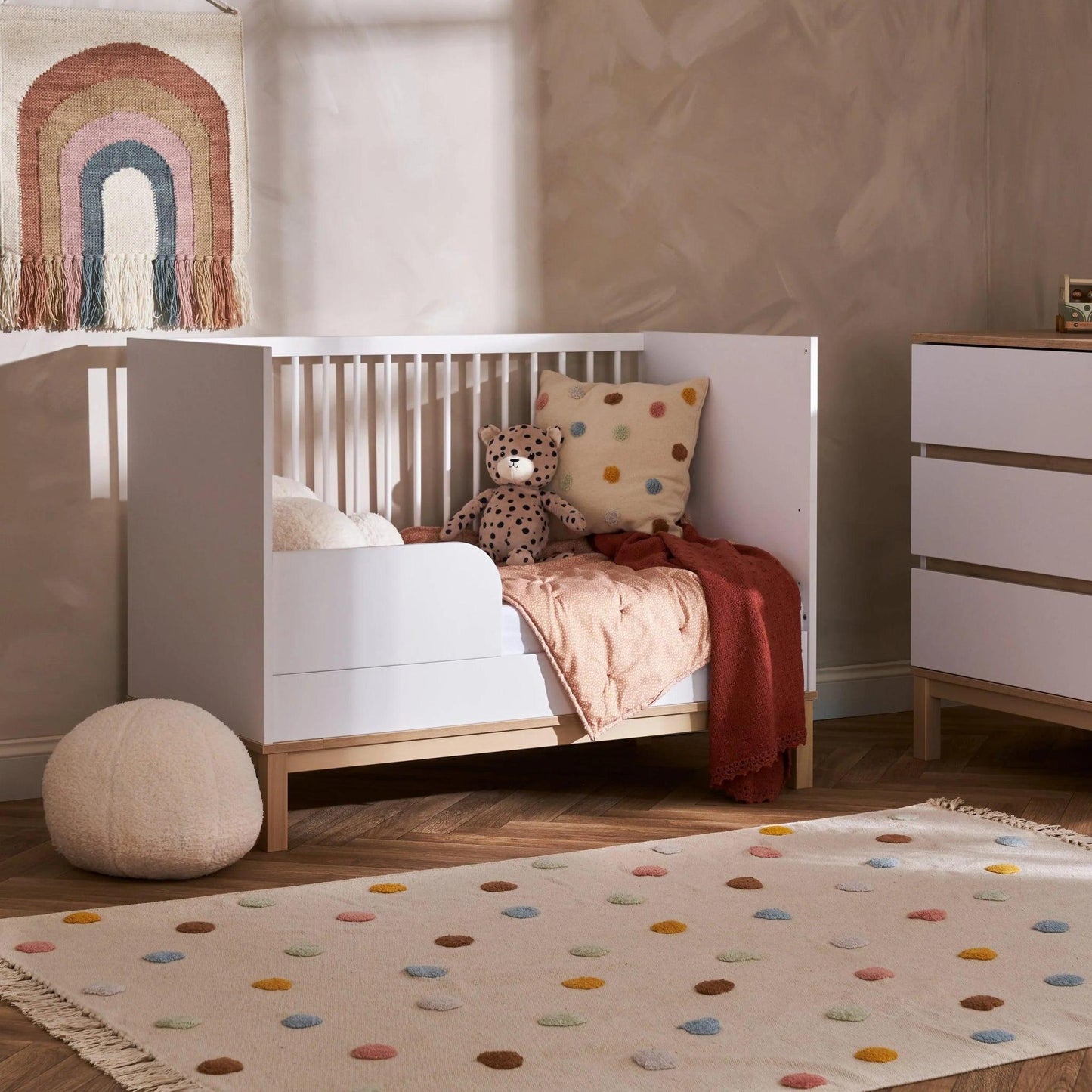 Obaby Astrid Mini 3 Piece Room Set - White-Dreamy Nursery