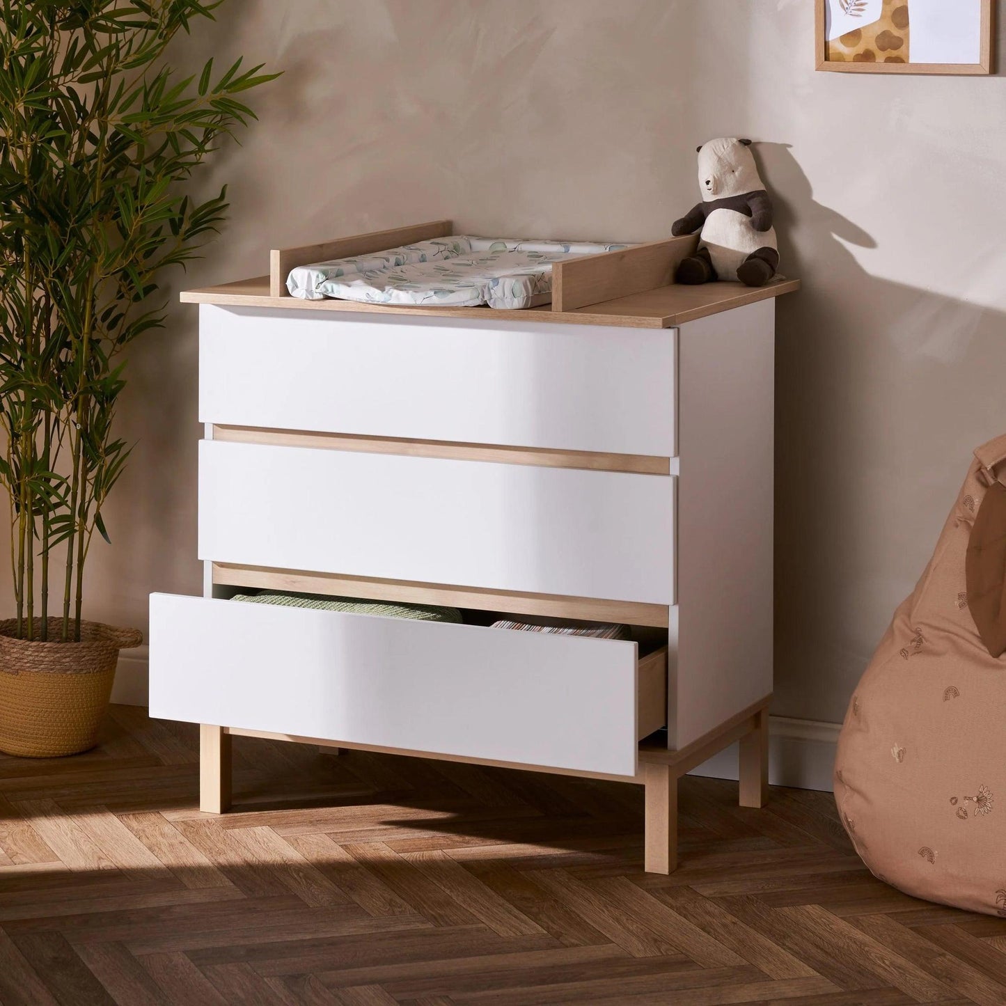 Obaby Astrid Mini 3 Piece Room Set - White-Dreamy Nursery