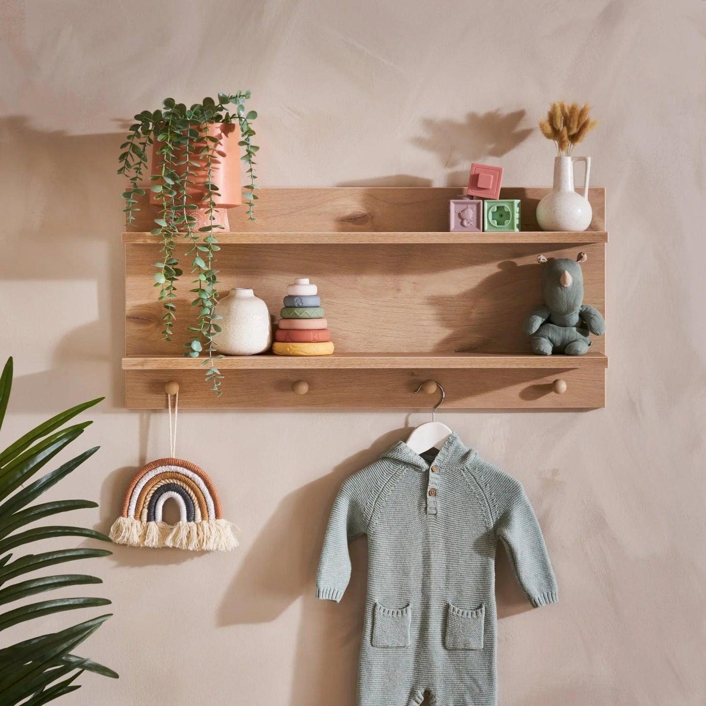Obaby Astrid Wall Shelf - Natural-Dreamy Nursery