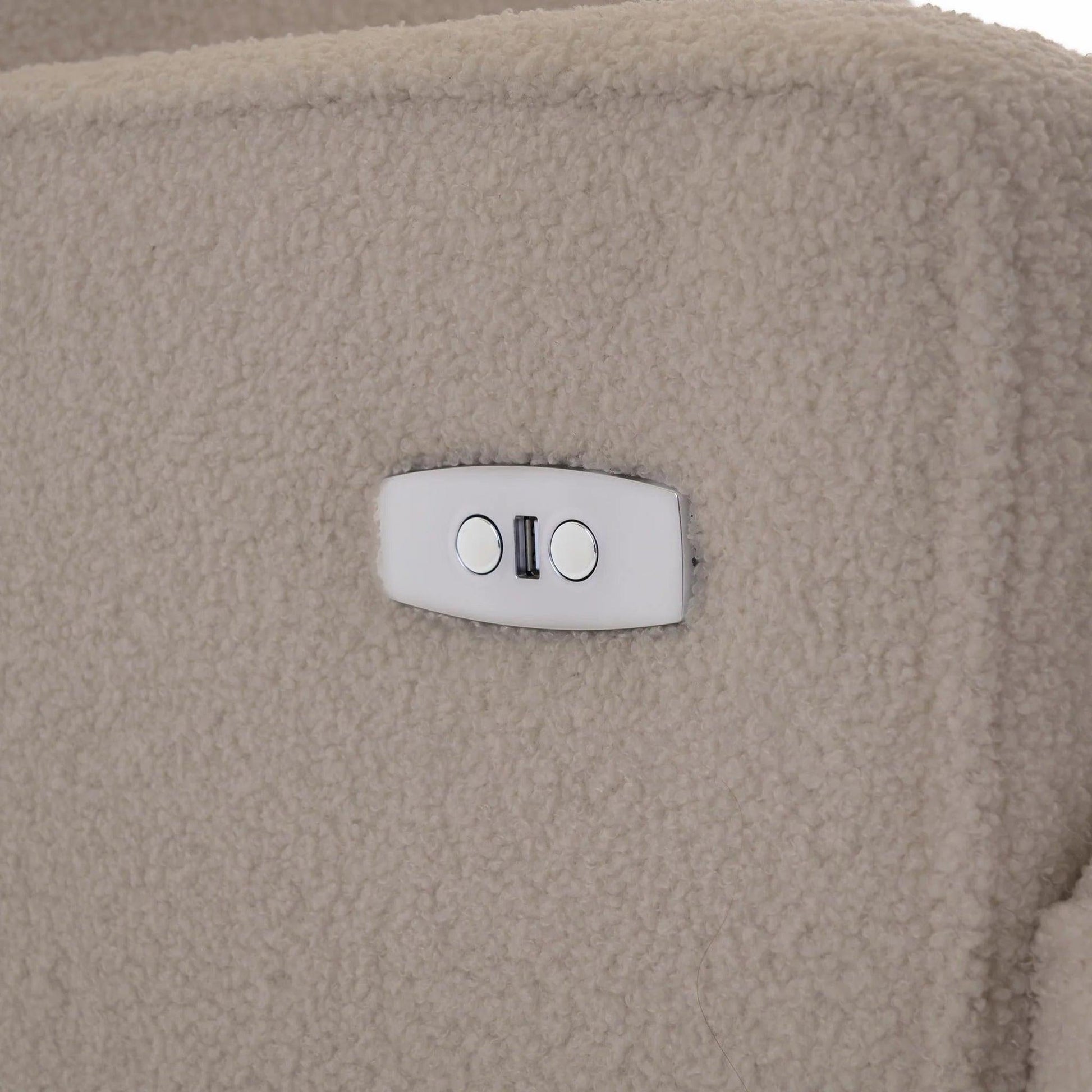 Obaby Madison Electric Swivel Glider Recliner Chair - Teddy Fabric Truffle-Dreamy Nursery