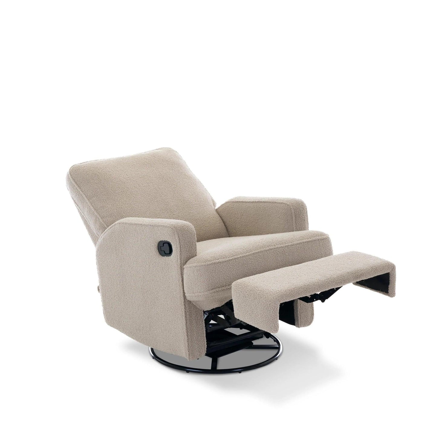 Obaby Madison Swivel Glider Recliner Chair - Teddy Fabric Truffle-Dreamy Nursery