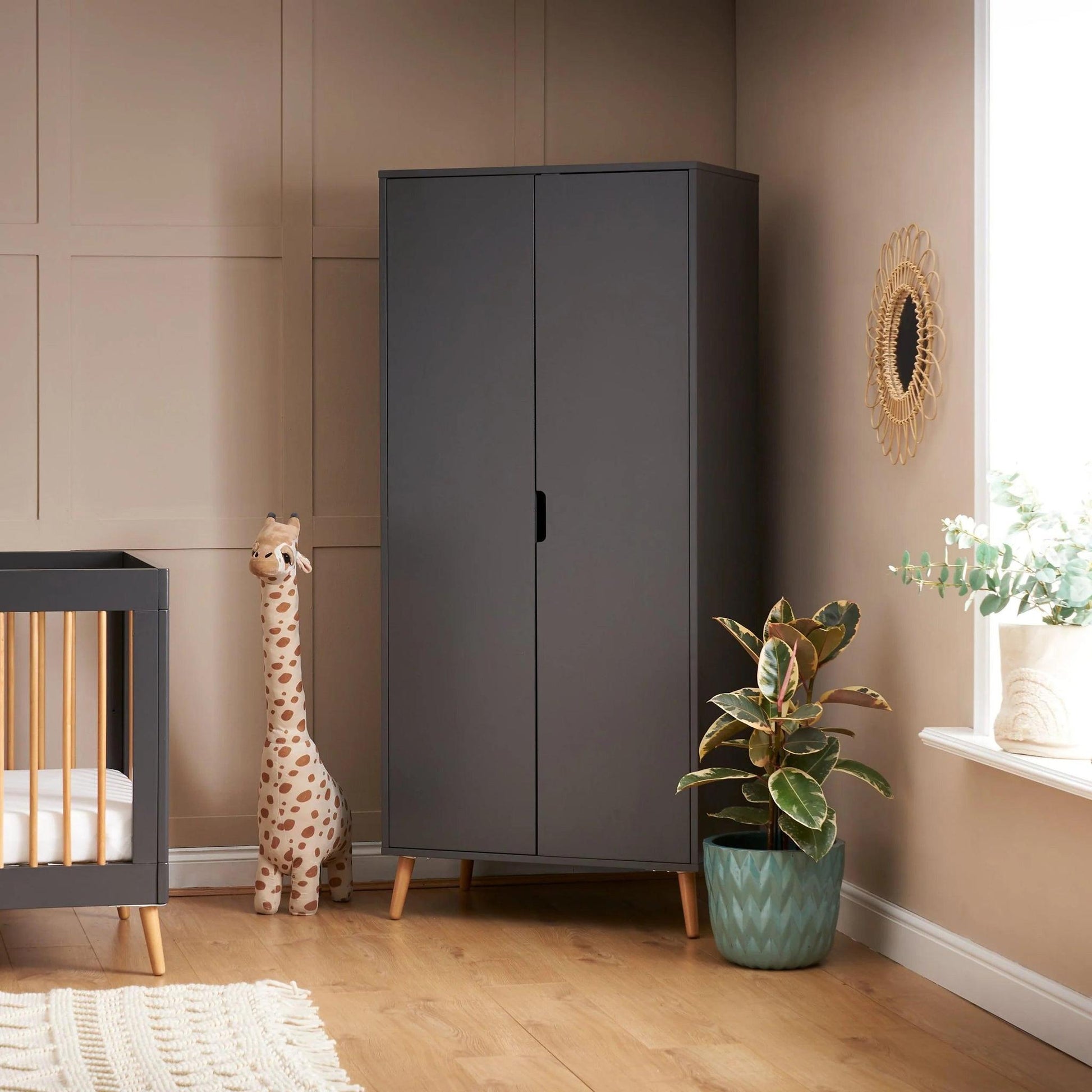 Obaby Maya 3 Piece Room Set - Slate with Natural-Dreamy Nursery