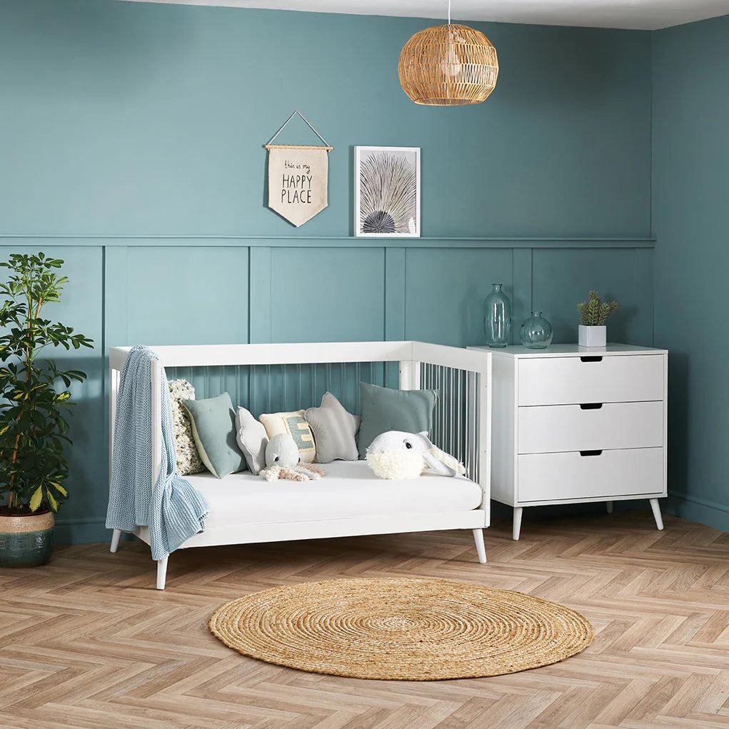 Obaby Maya 3 Piece Room Set - White with Acrylic-Dreamy Nursery