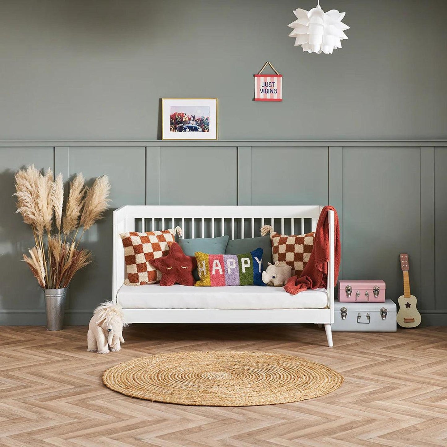 Obaby Maya Cot Bed - Nordic White-Dreamy Nursery