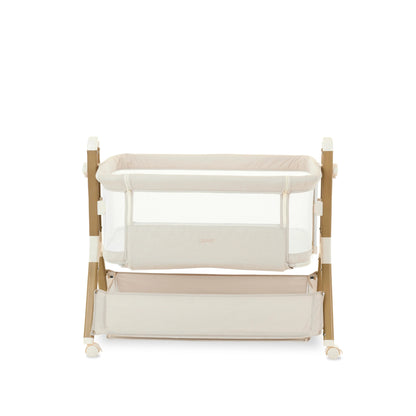 Obaby Cloud Bedside Crib - Oatmeal - Dreamy Nursery