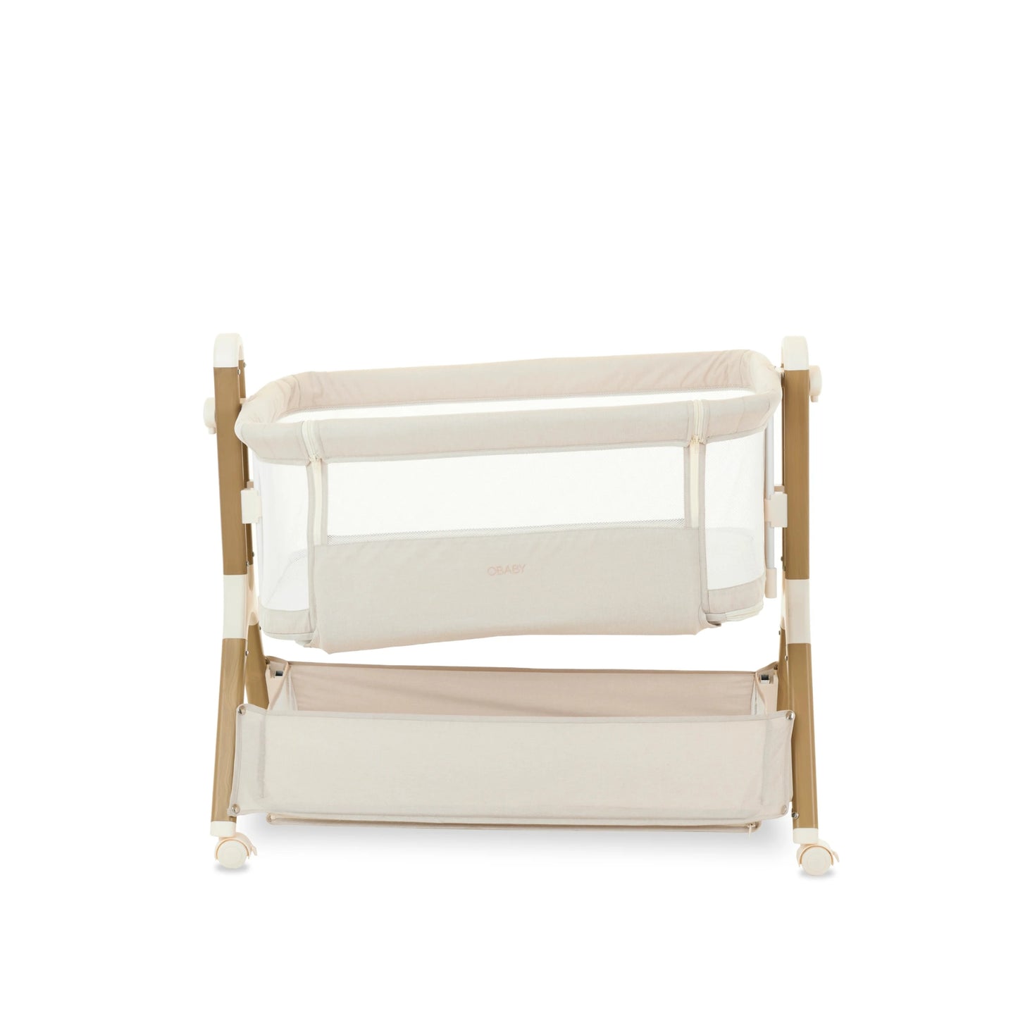 Obaby Cloud Bedside Crib - Oatmeal - Dreamy Nursery