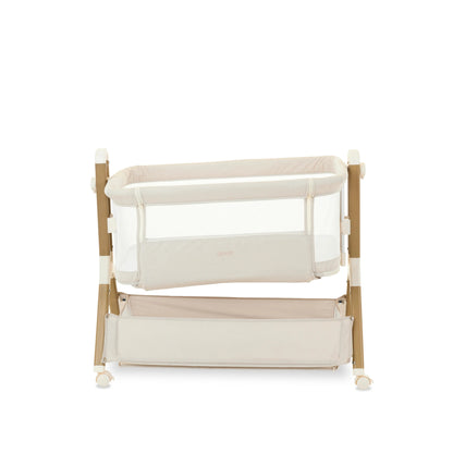 Obaby Cloud Bedside Crib - Oatmeal - Dreamy Nursery