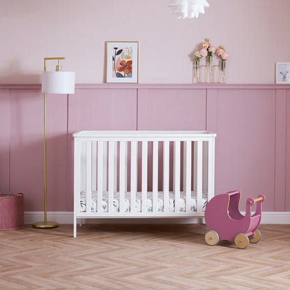Obaby Evie Mini Cot Bed - White - Dreamy Nursery