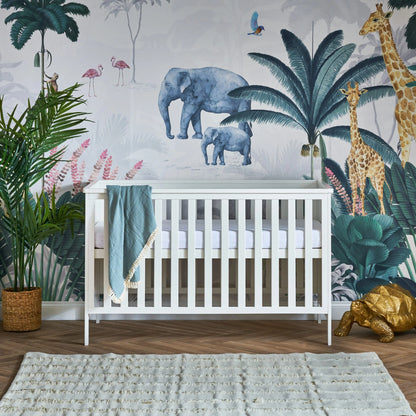 Obaby Evie Cot Bed - White - Dreamy Nursery