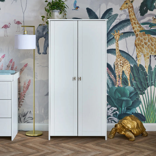 Obaby Evie Double Wardrobe - White - Dreamy Nursery