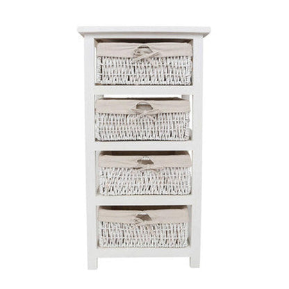 Orsina 4 Maize Baskets Storage Unit - White