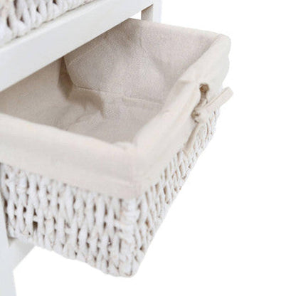 Orsina 4 Maize Baskets Storage Unit - White